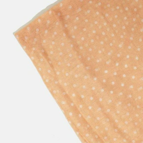 Polka Dots Peach Lightweight Infinity  Scarf - Picture 10 of 10
